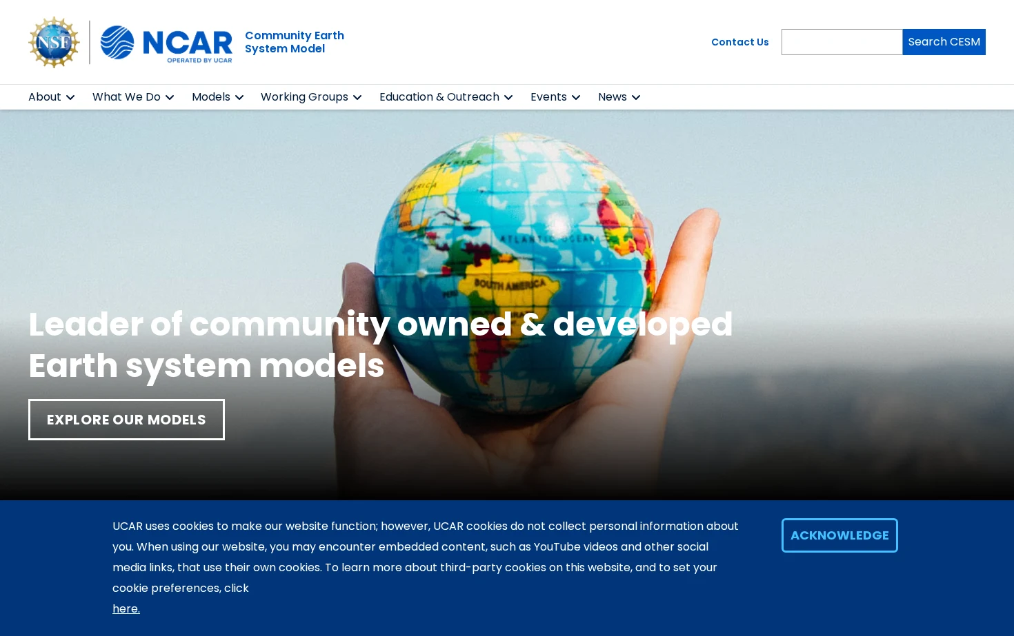 Community Earth System Model (CESM) 页面快照